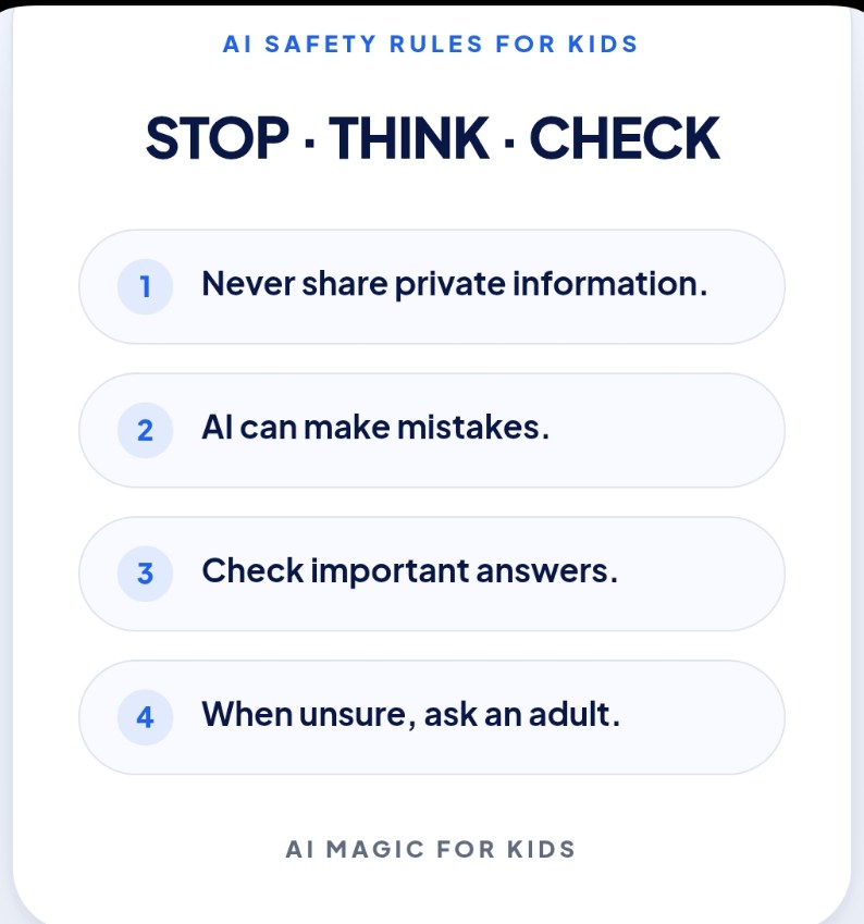 STOP THINK CHECK printable safety poster preview