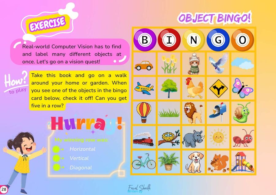 Object Bingo computer vision activity page